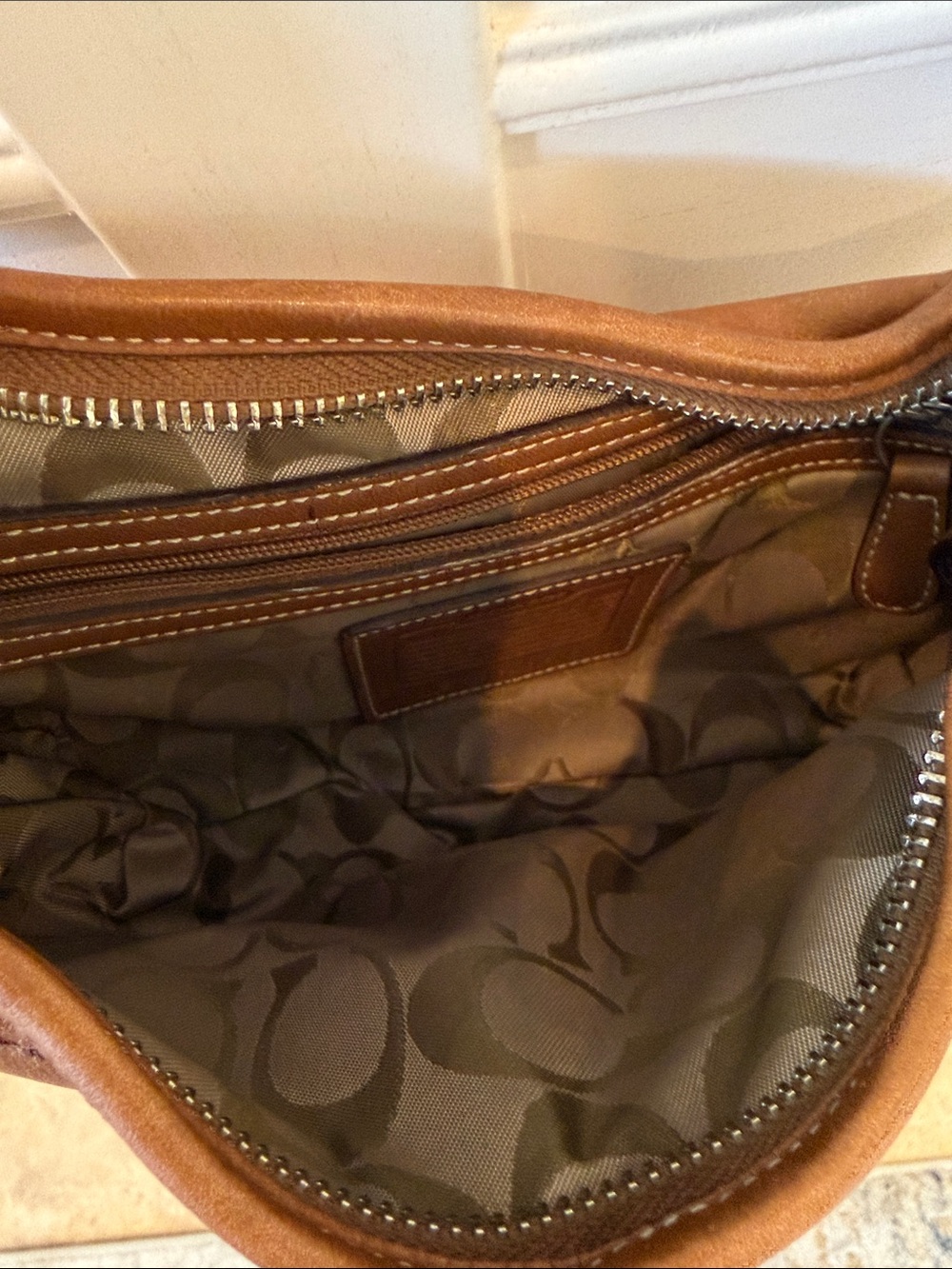 Vintage Coach Tan SoHo Mini Hobo Purse 4283 - Picture 6 of 12